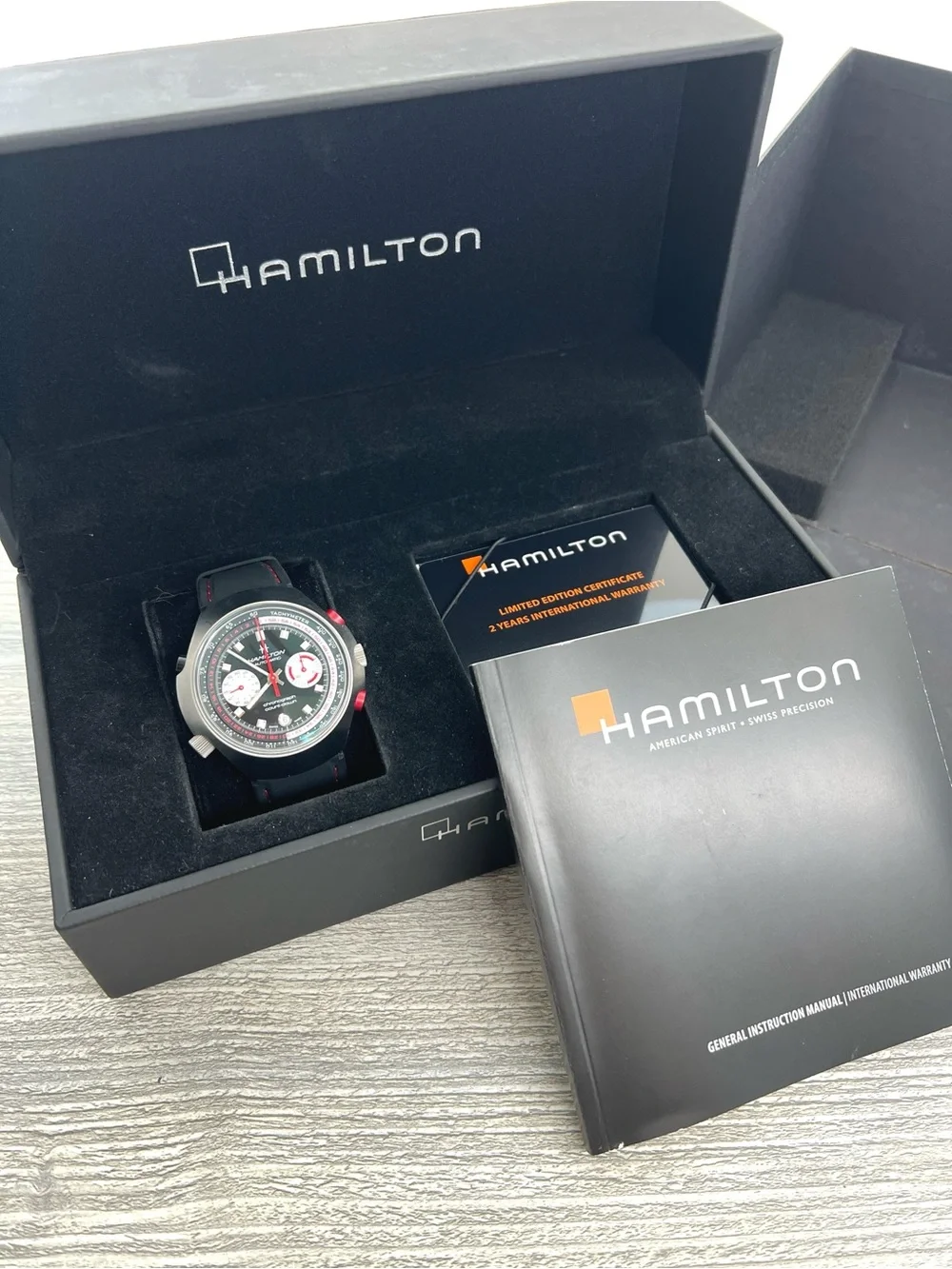 Hamilton Automatic Chronograph count down rare box+papers